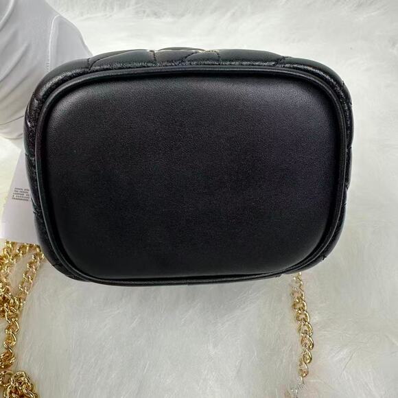 Coach Ava Crossbody Bag With Quilting In Gold/Black Leather CY730 NWT - Picture 7 of 11